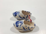 Delft Blue Holland Windmill Decor 2" Long Ceramic Clog Shoes Set