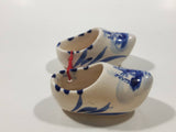 Delft Blue Holland Windmill Decor 2" Long Ceramic Clog Shoes Set