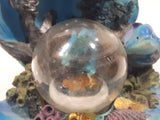 Dolphin and Coral Themed Resin Miniature Snow Globe - Water Drained