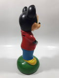 Vintage Walt Disney Productions Mickey Mouse 8" Cartoon Character Hard Vinyl Coin Bank