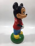 Vintage Walt Disney Productions Mickey Mouse 8" Cartoon Character Hard Vinyl Coin Bank
