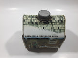 Vintage 1984 New England Container Co. Absolutely Pure Maple Syrup Log Cabin Shaped Tin Metal Container