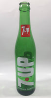 Vintage 7up 10 Fluid Ounces Green Glass Bottle 3589 - 13