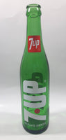 Vintage 7up 10 Fluid Ounces Green Glass Bottle 3589 - 13