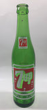Vintage 7up "You Like It" "It Likes You" Green Glass Soda Pop Bottle - 3
