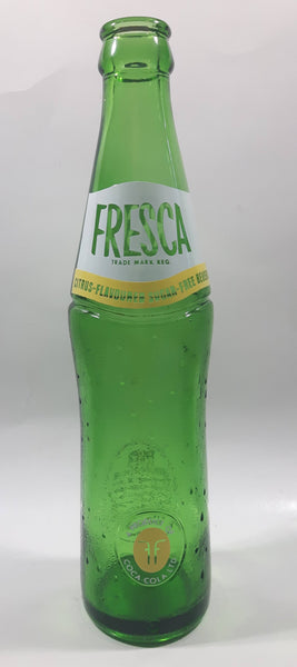Vintage Fresca Citrus-Falvoured Sugar-Free Beverage 10 Fl oz. Green Glass Soda Pop Bottle - 9