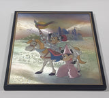 Magic Effects Disney Mickey Mouse and Minnie Mouse Knight in Shining Armor with Castle Backdrop Art Print Picture Cartoon Character Collectible