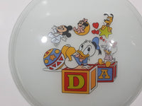 Rare Vintage The Walt Disney Company Disney Babies 10 3/4" Round Glass Ceiling Light Cover - Clip Style
