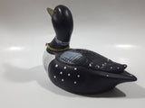 Black and White Spotted Loon Bird The Looney Bank Ceramic 7" Long Coin Bank