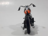 Maisto 1958 Harley Davidson Duo Glide Motor Cycle Motorbike Orange and Black Die Cast Toy Car Vehicle Missing Seat