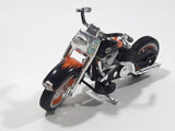 Maisto 1958 Harley Davidson Duo Glide Motor Cycle Motorbike Orange and Black Die Cast Toy Car Vehicle Missing Seat