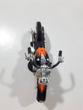Maisto 1958 Harley Davidson Duo Glide Motor Cycle Motorbike Orange and Black Die Cast Toy Car Vehicle Missing Seat