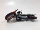 Maisto 1958 Harley Davidson Duo Glide Motor Cycle Motorbike Orange and Black Die Cast Toy Car Vehicle Missing Seat