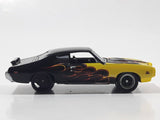 2003 Johnny Lightning 1969 Pontiac GTO Yellow and Black Die Cast Toy Car Vehicle with Opening Hood - Busted Spoiler