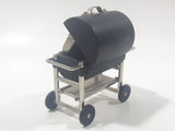 Nina Collection Quartz Japan Movement Miniature BBQ Barbecue Grill Shaped Black Metal Clock 2 3/8" Tall