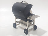Nina Collection Quartz Japan Movement Miniature BBQ Barbecue Grill Shaped Black Metal Clock 2 3/8" Tall
