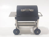 Nina Collection Quartz Japan Movement Miniature BBQ Barbecue Grill Shaped Black Metal Clock 2 3/8" Tall