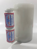 Budweiser Stacked Beer Can Shaped Handle Glow In The Dark 6" Plastic Freezer Mug Cup