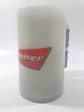 Budweiser Stacked Beer Can Shaped Handle Glow In The Dark 6" Plastic Freezer Mug Cup