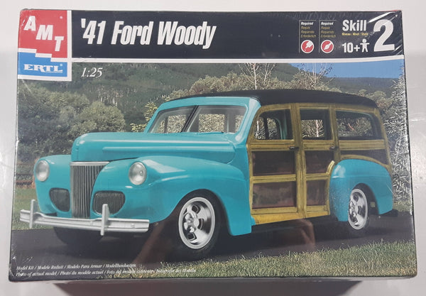 2000 ERTL AMT '41 Ford Woody 1/25 Scale Model Car Vehicle Kit New In Box