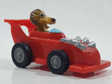 Ferrero Kinder Surprise MPG FT-3-113 Lion Driving Red Race Car 3" Long Pullback Friction Motorized Toy Car Vehicle
