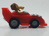 Ferrero Kinder Surprise MPG FT-3-113 Lion Driving Red Race Car 3" Long Pullback Friction Motorized Toy Car Vehicle