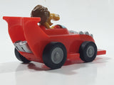 Ferrero Kinder Surprise MPG FT-3-113 Lion Driving Red Race Car 3" Long Pullback Friction Motorized Toy Car Vehicle