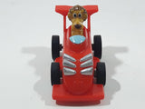 Ferrero Kinder Surprise MPG FT-3-113 Lion Driving Red Race Car 3" Long Pullback Friction Motorized Toy Car Vehicle