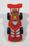 Ferrero Kinder Surprise MPG FT-3-113 Lion Driving Red Race Car 3" Long Pullback Friction Motorized Toy Car Vehicle