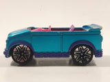 2007 Mattel Polly Pocket Convertible Blue and Pink Plastic Body Die Cast Toy Car Vehicle J1679 - No Windshield