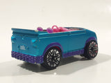 2007 Mattel Polly Pocket Convertible Blue and Pink Plastic Body Die Cast Toy Car Vehicle J1679 - No Windshield