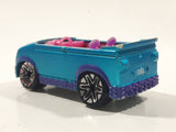 2007 Mattel Polly Pocket Convertible Blue and Pink Plastic Body Die Cast Toy Car Vehicle J1679 - No Windshield