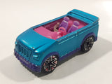 2007 Mattel Polly Pocket Convertible Blue and Pink Plastic Body Die Cast Toy Car Vehicle J1679 - No Windshield