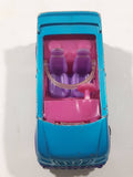 2007 Mattel Polly Pocket Convertible Blue and Pink Plastic Body Die Cast Toy Car Vehicle J1679 - No Windshield