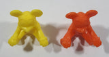 Mickey Mouse Orange and Yellow Plastic Pencil Toppers 2" Tall Toy Figures