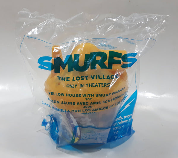 2017 Smurfs The Lost Village Movie Film Yellow House with Smurf Friends Toy New In Package