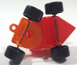 1990 Muppet Babies Fozzie Bear in a Red Train Pump Jack Rail Car Plastic Toy McDonald's Happy Meal