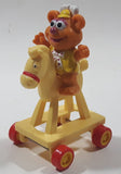 1986 HA! The Muppets Baby Fozzie Bear Character on Rocking Horse PVC Toy Figure