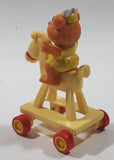 1986 HA! The Muppets Baby Fozzie Bear Character on Rocking Horse PVC Toy Figure