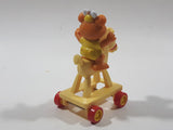 1986 HA! The Muppets Baby Fozzie Bear Character on Rocking Horse PVC Toy Figure
