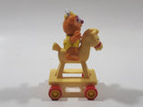 1986 HA! The Muppets Baby Fozzie Bear Character on Rocking Horse PVC Toy Figure