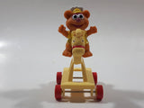 1986 HA! The Muppets Baby Fozzie Bear Character on Rocking Horse PVC Toy Figure