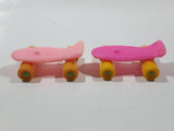 1987 McDonald's Garfield Pink and Light Pink 2 1/4" Long Skateboards