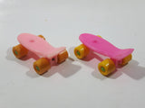 1987 McDonald's Garfield Pink and Light Pink 2 1/4" Long Skateboards