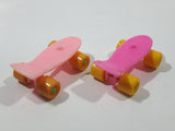 1987 McDonald's Garfield Pink and Light Pink 2 1/4" Long Skateboards