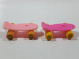 1987 McDonald's Garfield Pink and Light Pink 2 1/4" Long Skateboards