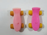 1987 McDonald's Garfield Pink and Light Pink 2 1/4" Long Skateboards