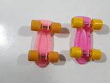 1987 McDonald's Garfield Pink and Light Pink 2 1/4" Long Skateboards