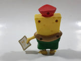 2007 Burger King SpongeBob SquarePants Red Hat Green Pants 3 3/4" Tall Toy Figure