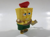 2007 Burger King SpongeBob SquarePants Red Hat Green Pants 3 3/4" Tall Toy Figure